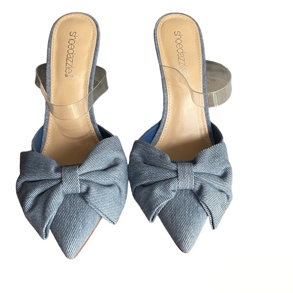 Shoedazzle Sashi Slip On Pump Denim Size 7 - Picture 2 of 11